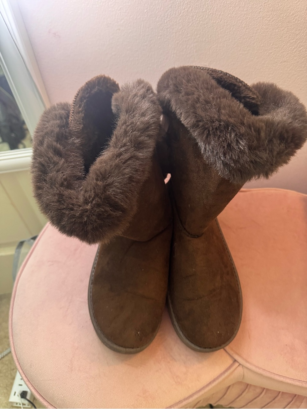 Women’s Brown Faux Fur Winter Boots